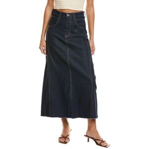 Johnny Was Womens La Siene Denim Maxi Skirt, Blue